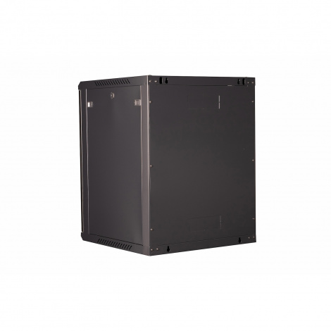 Шкаф 19" телекоммуникационный настенный, 15U 769x600х600 мм, дверь металл,черный
